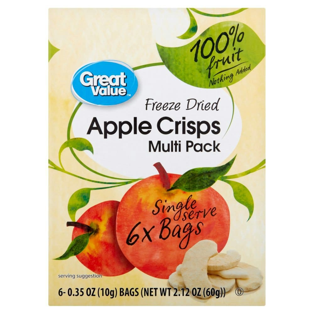 Great Value Freeze Dried Apple Crisps Multi Pack