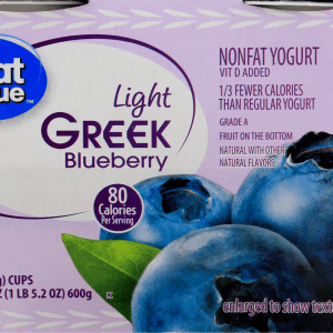 Great Value Light Nonfat Greek Blueberry Yogurt 4 Each