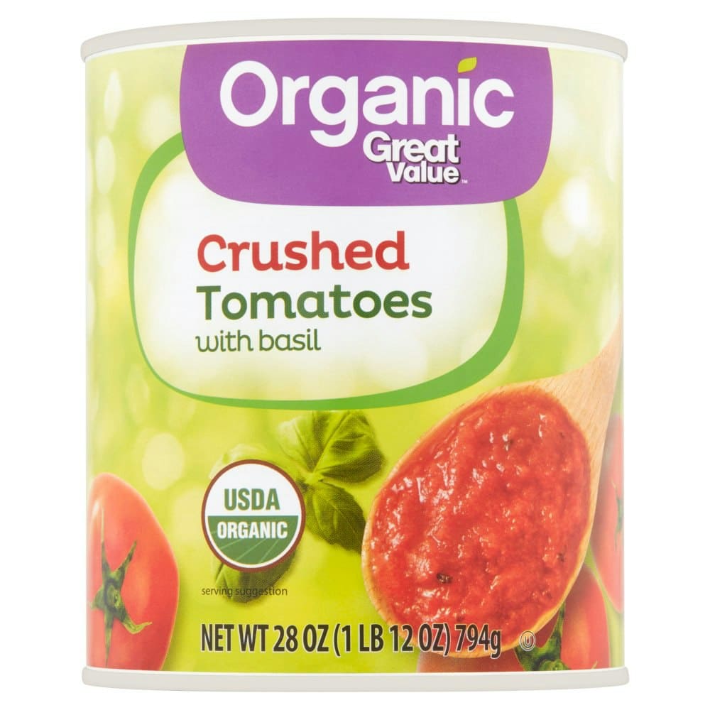Great Value Organic Crushed Tomatoes with Basil