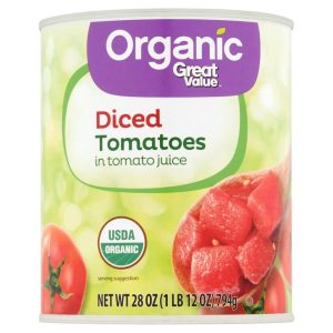 Great Value Organic Diced Tomatoes in Tomato Juice