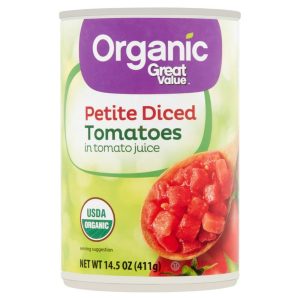 Great Value Organic Petite Diced Tomatoes in Tomato Juice