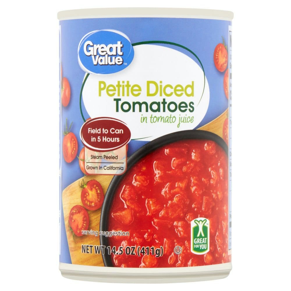 Great Value Petite Diced Tomatoes in Tomato Juice