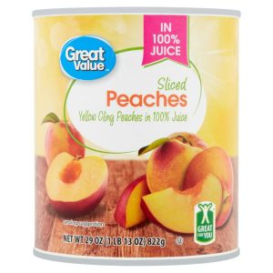 Great Value Sliced Peaches in 100% Juice