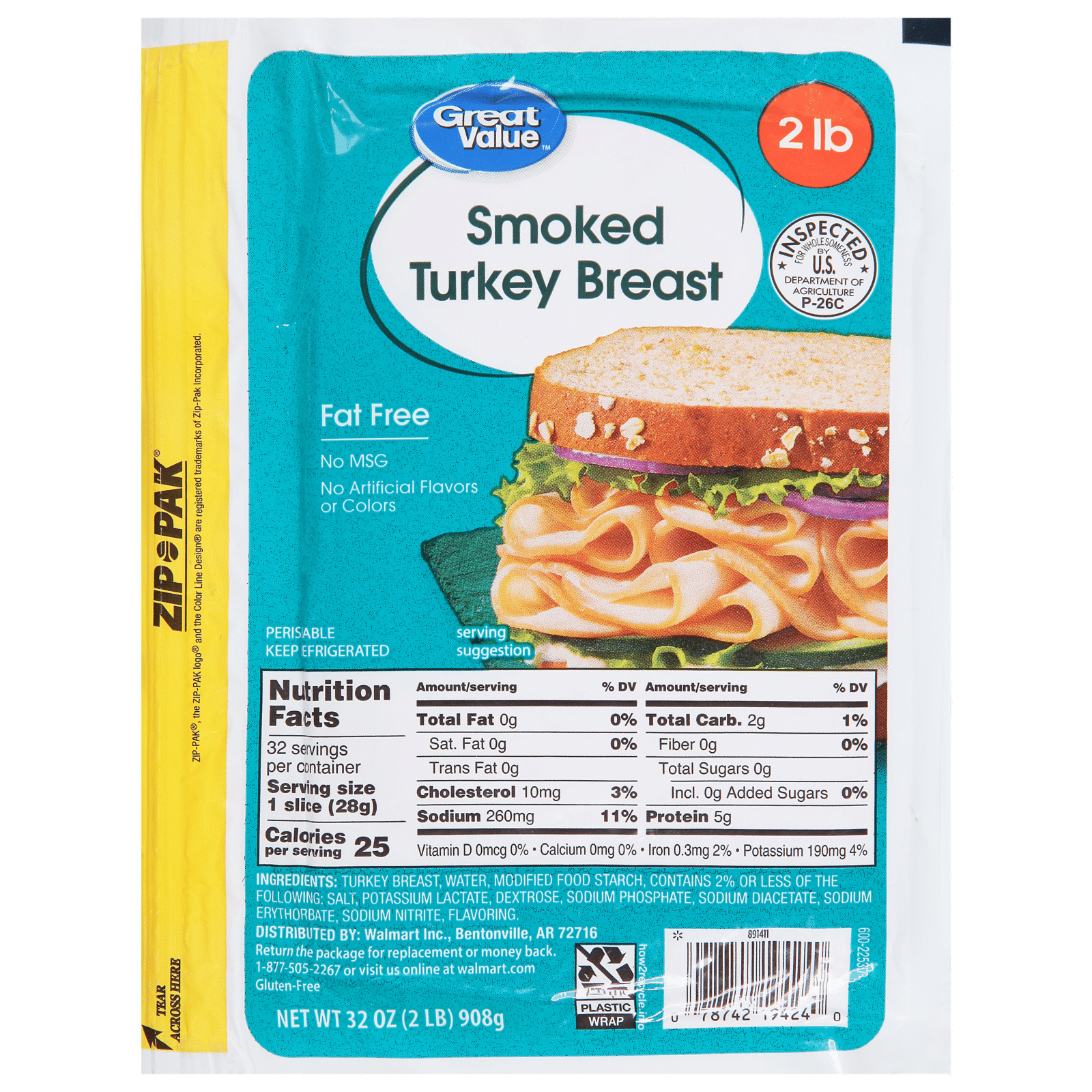 Great Value Smoked Turkey Breast