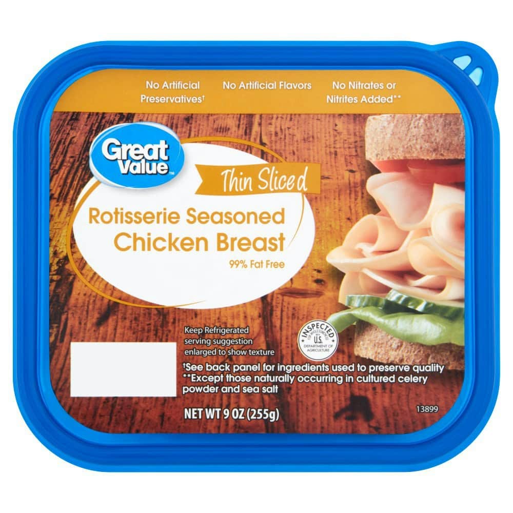 Great Value Thin Sliced Chicken Breast Rotisserie Seasoned