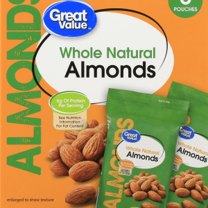 Great Value Whole Natural Almonds 8 Each