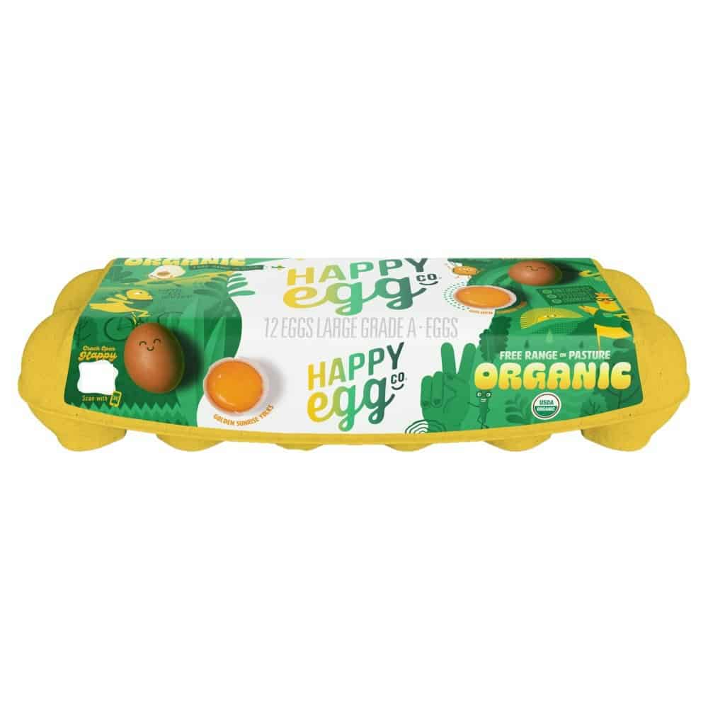 Happy Egg Large Brown Organic Free Range Eggs Grade A Eggs
