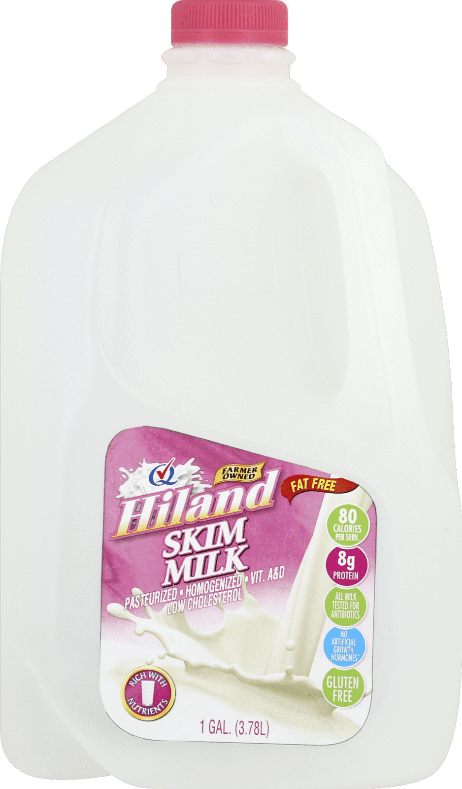 Hiland Milk 1 Gl Milk, Skim, Fat Free