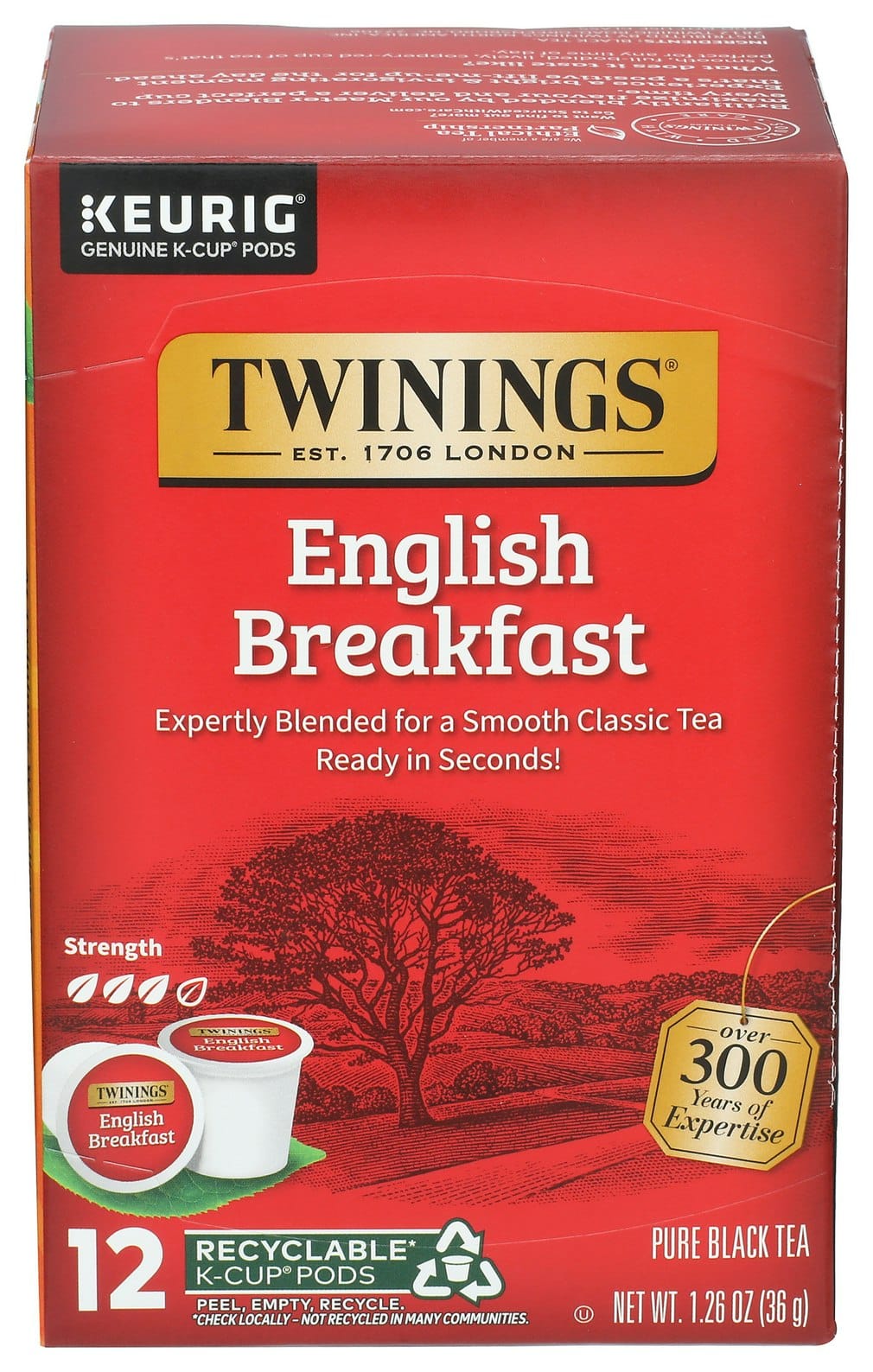 Twinings English Breakfast Black Tea K-Cups Pods