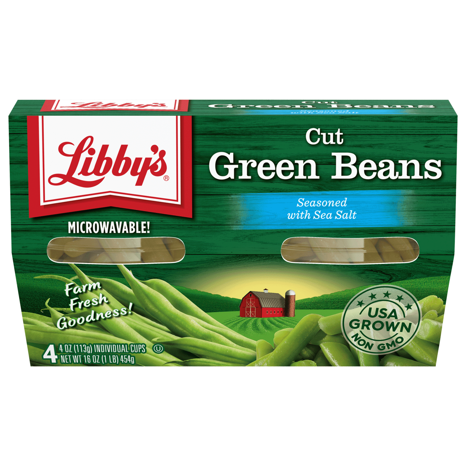 Libby's Lightly Seasoned with Sea Salt Cut Green Beans