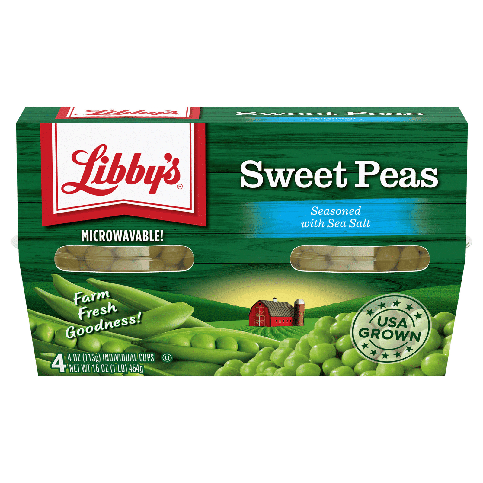 Libby's Microwavable Sweet Peas 4 Ea Sweet Peas, Microwavable