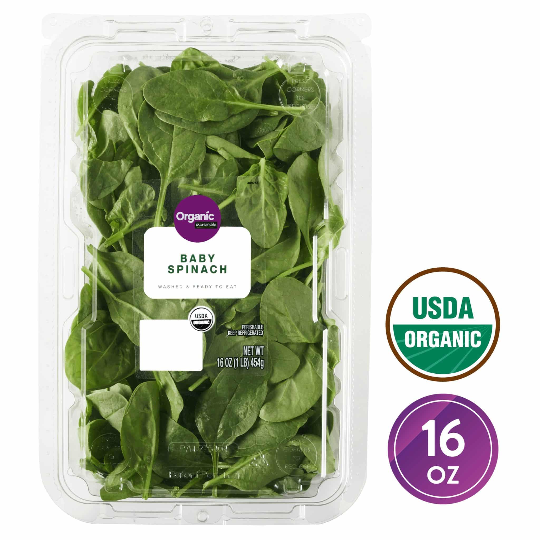 Marketside Baby Spinach Organic