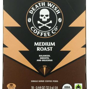 Death Wish Coffee Co Medium Roast Coffee Pods 18 Each