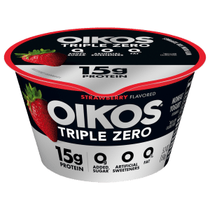 Oikos Triple Zero Blended Greek Nonfat Yogurt Strawberry