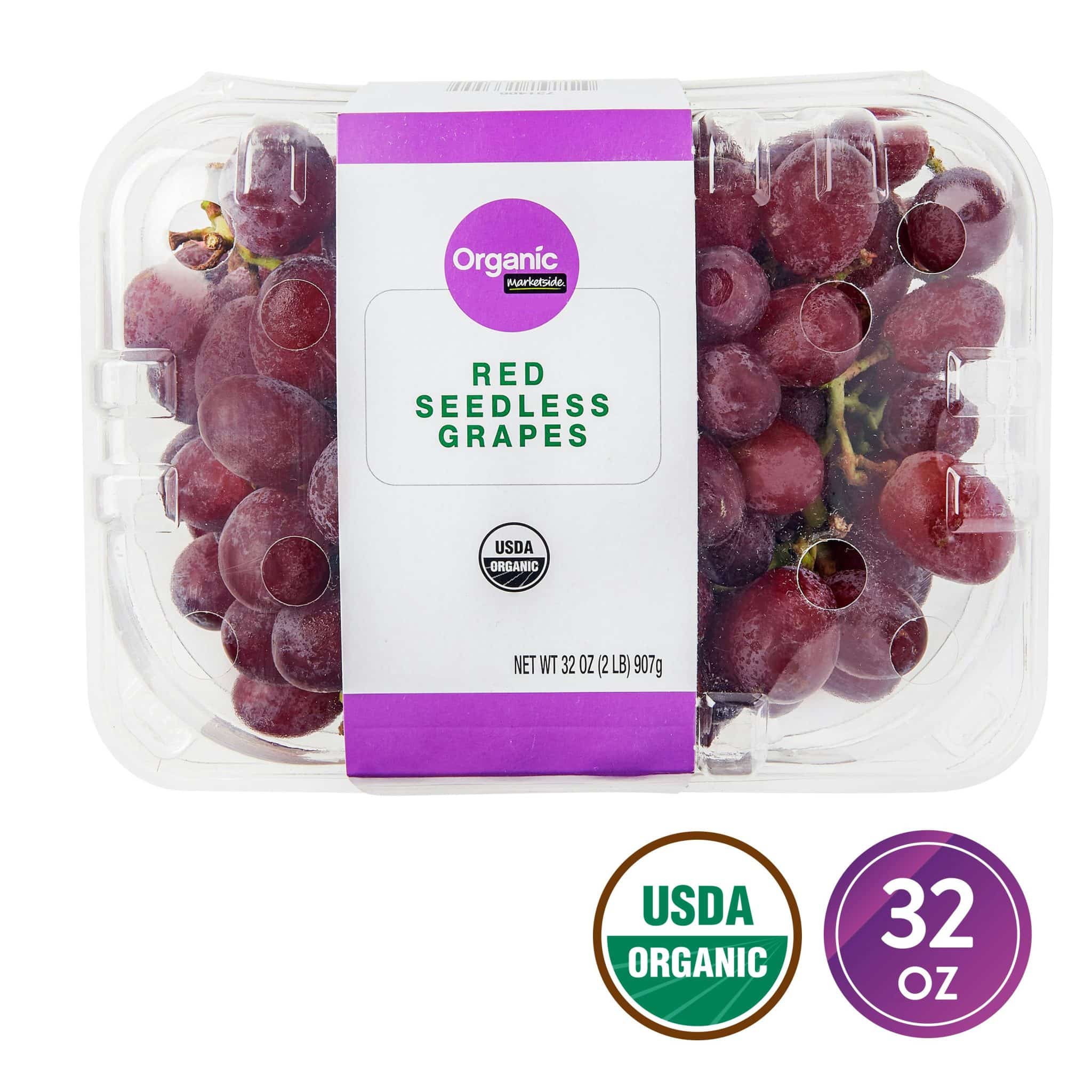 Organic Red Table Grapes