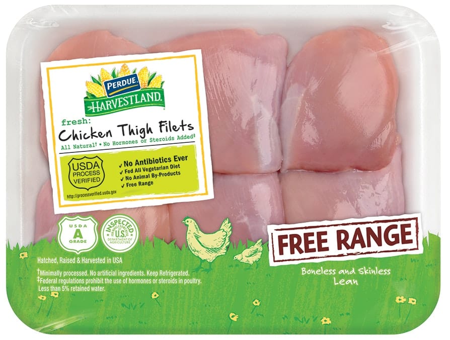 PERDUE Harvestland Free Range Fresh Boneless Skinless Chicken Thighs