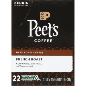 Peet's Coffee French Roast Dark Roast Coffee K-Cup Pods