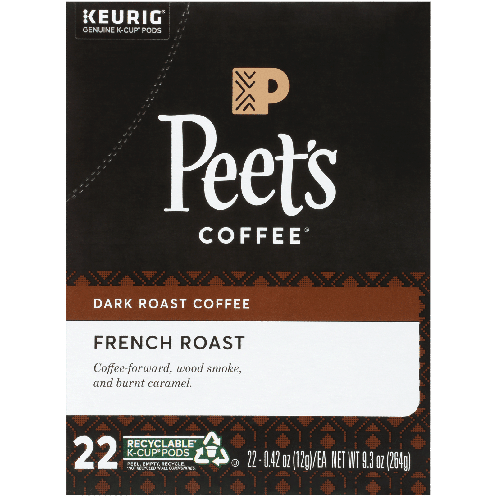 Peet's Coffee French Roast Dark Roast Coffee K-Cup Pods
