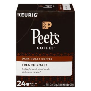 Peets Coffee Dark Roast K-Cup Pods French Roast Coffee
