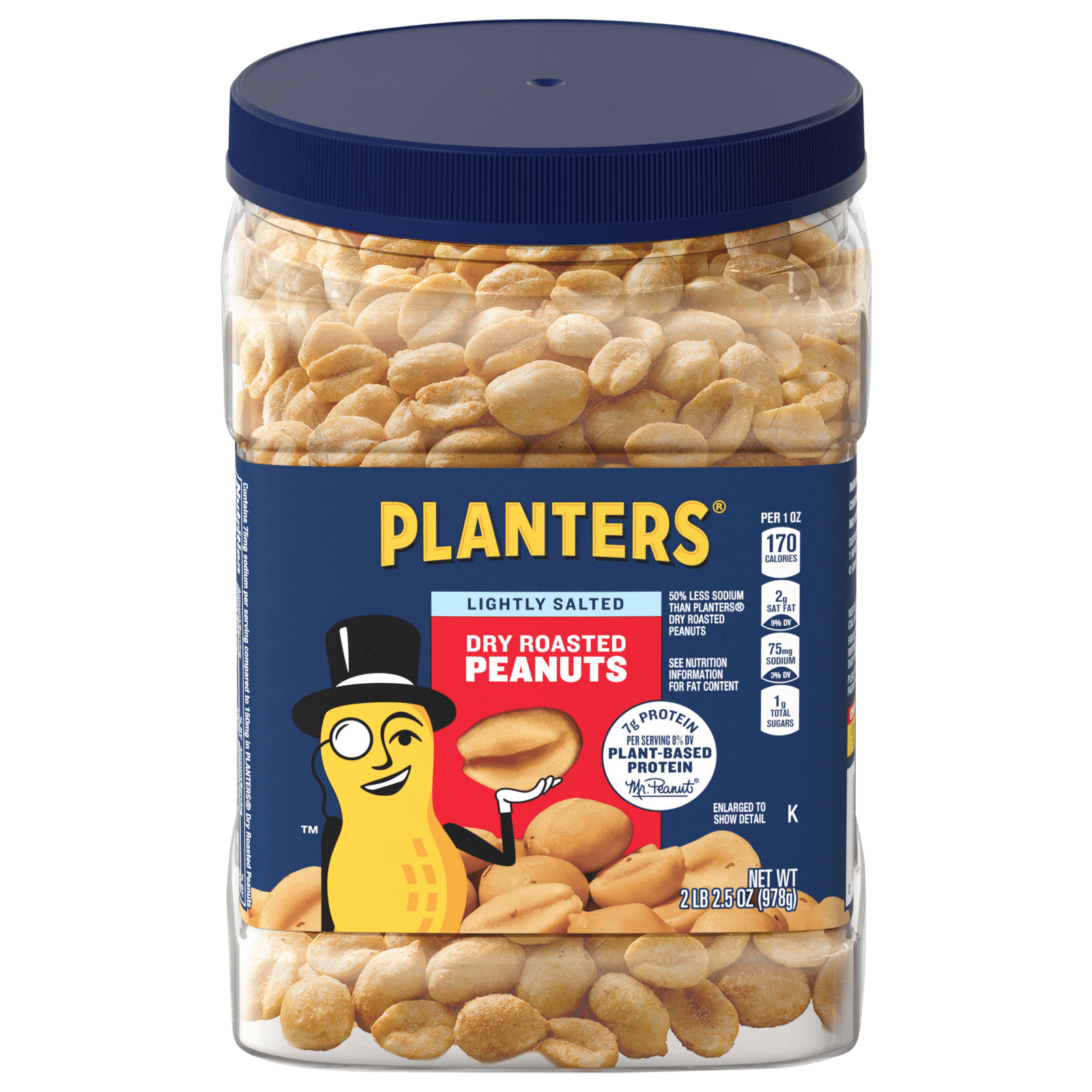 Planters Dry Roasted Peanuts Lightly Salted