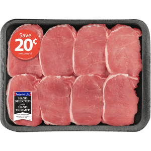 Pork Center Cut Loin Chops Boneless Family Pack