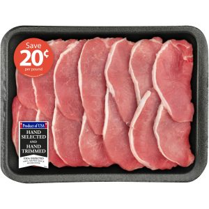 Pork Center Cut Loin Chops Thin Boneless Family Pack