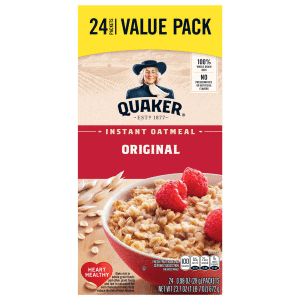 Quaker Original Instant Oatmeal Value Pack 24 Ea
