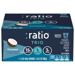:ratio Trio Yogurt Cultured Dairy Snack, Coconut