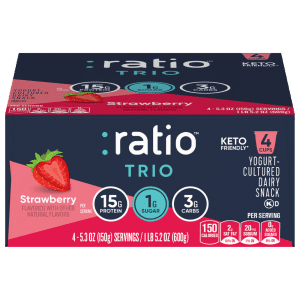 :ratio Keto Friendly Yogurt Strawberry Dairy Snack