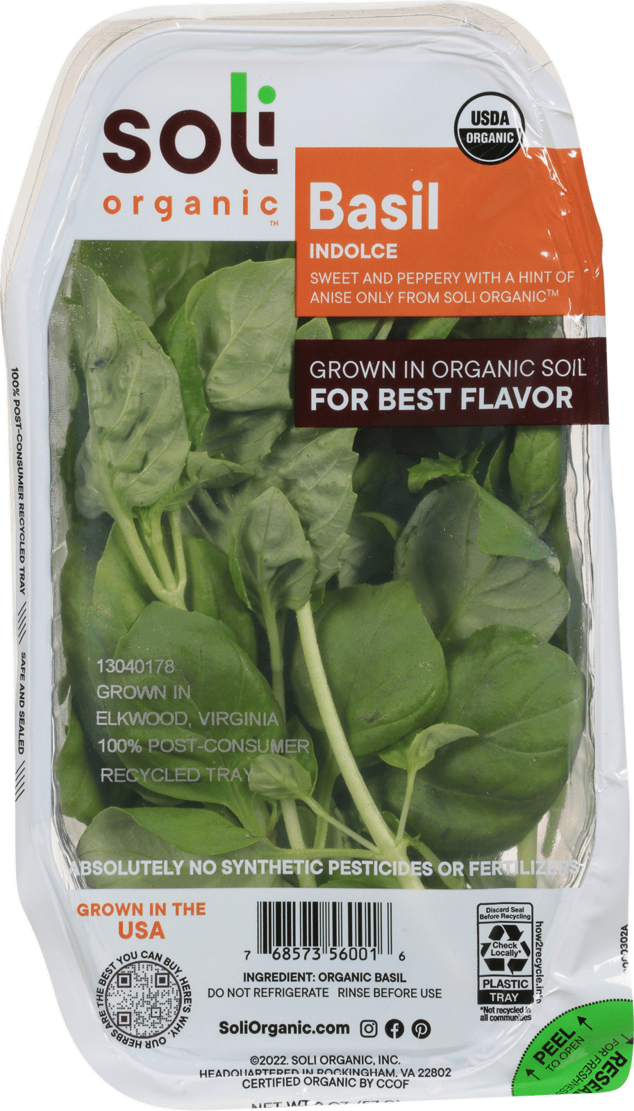 Soli Organic Indolce Basil