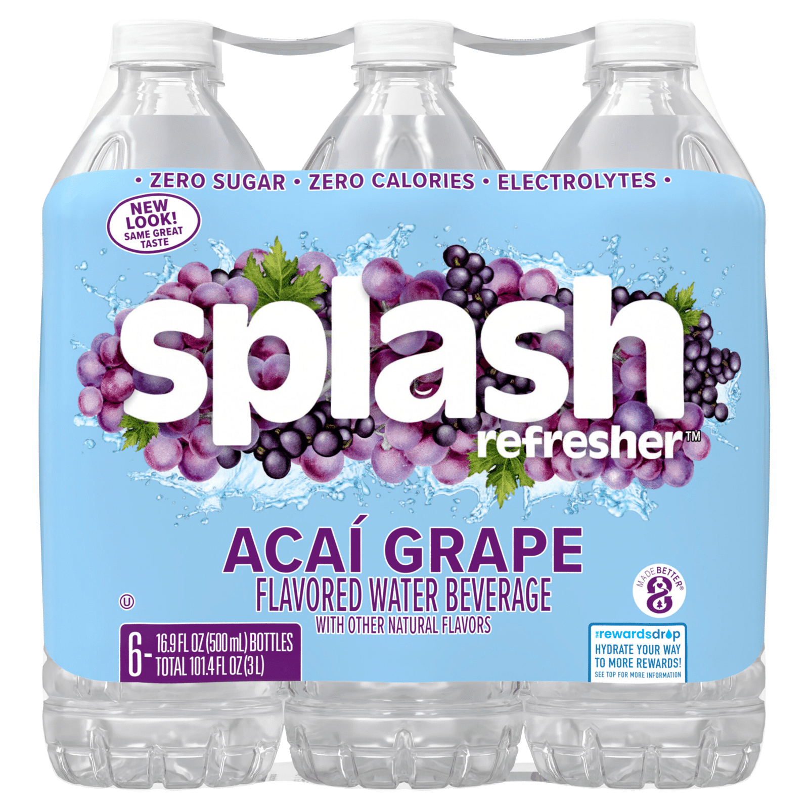Nestle Splash Natural Acai Grape Flavored Water Beverage