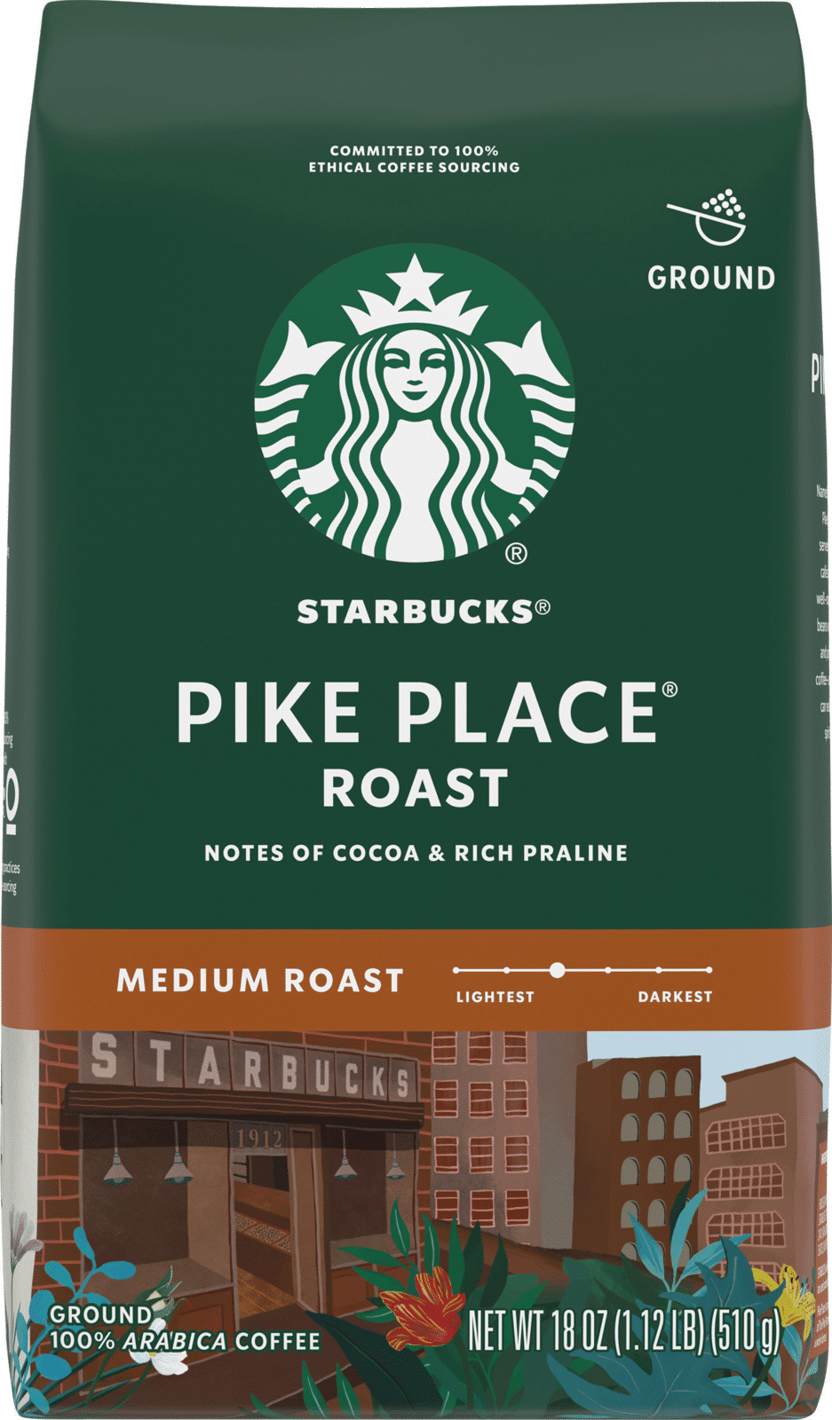 Starbucks Dark Roast Ground Pike Place Roast Coffee