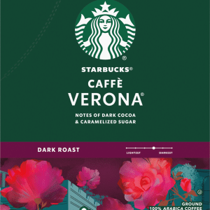 Starbucks Ground Dark Roast K-Cup Pods Caffe Verona Coffee 22 Pods