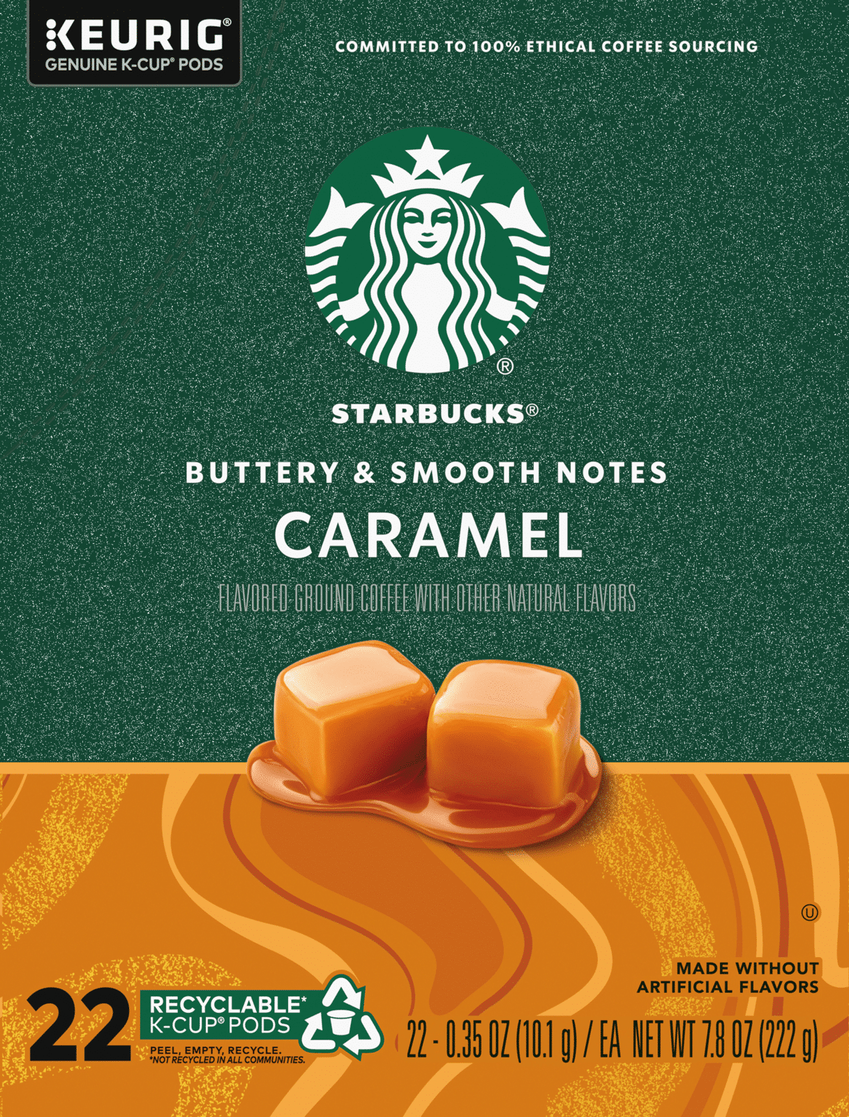Starbucks K-Cup Pods Caramel Coffee 22 Pods
