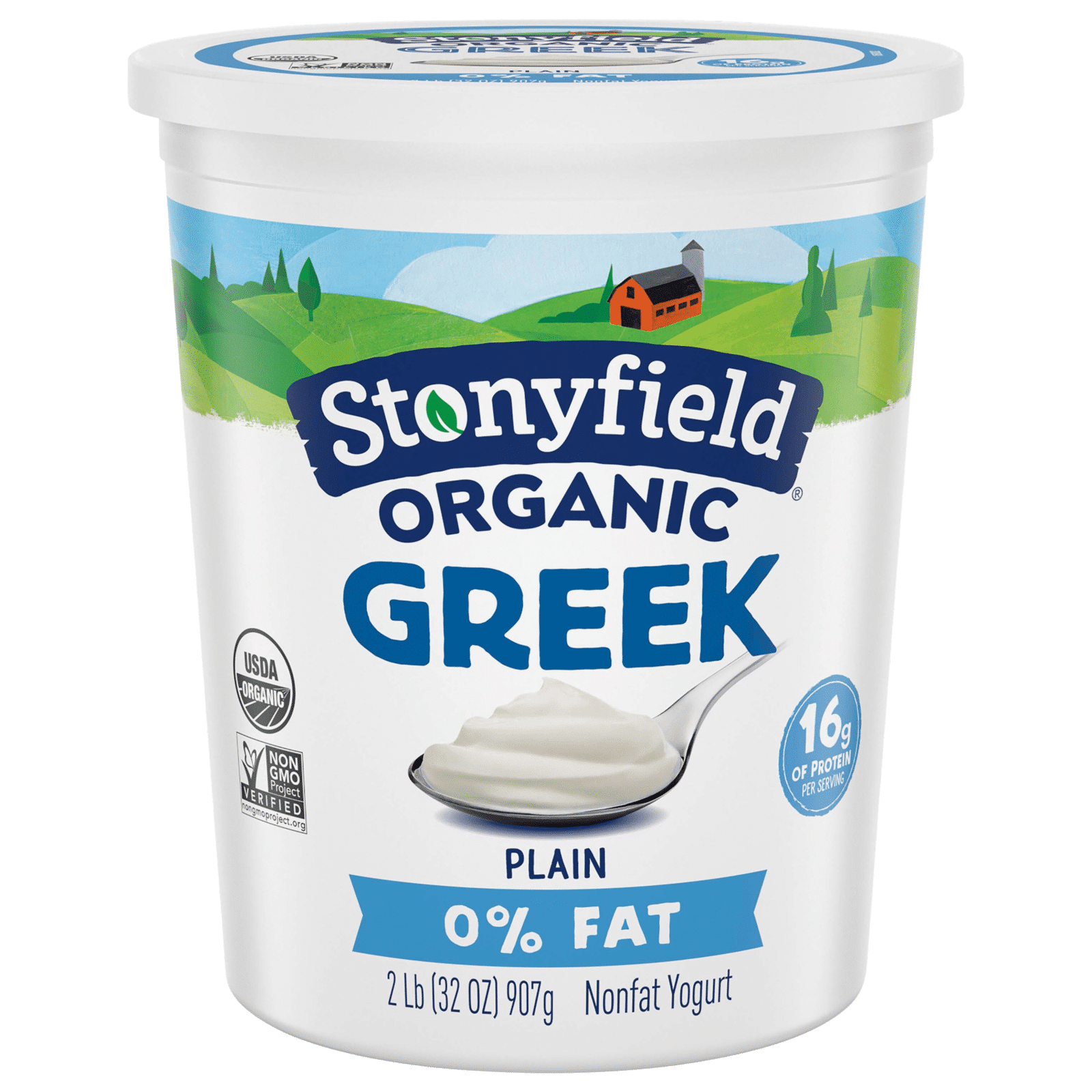 Stonyfield Greek Nonfat Yogurt Plain Organic