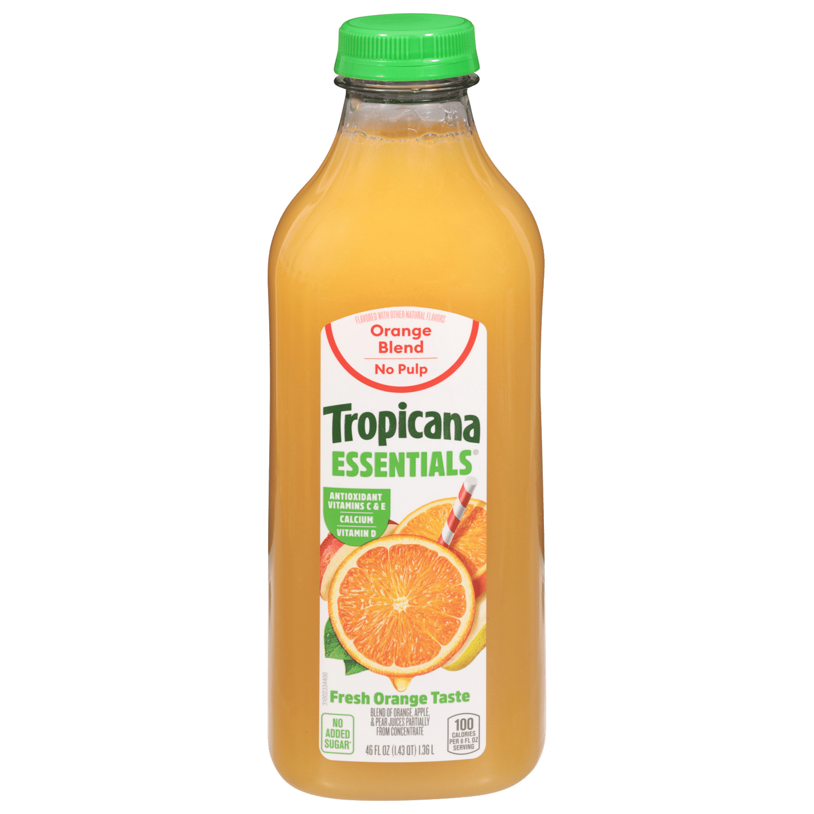 Tropicana Essentials Orange Juice Blend No Pulp