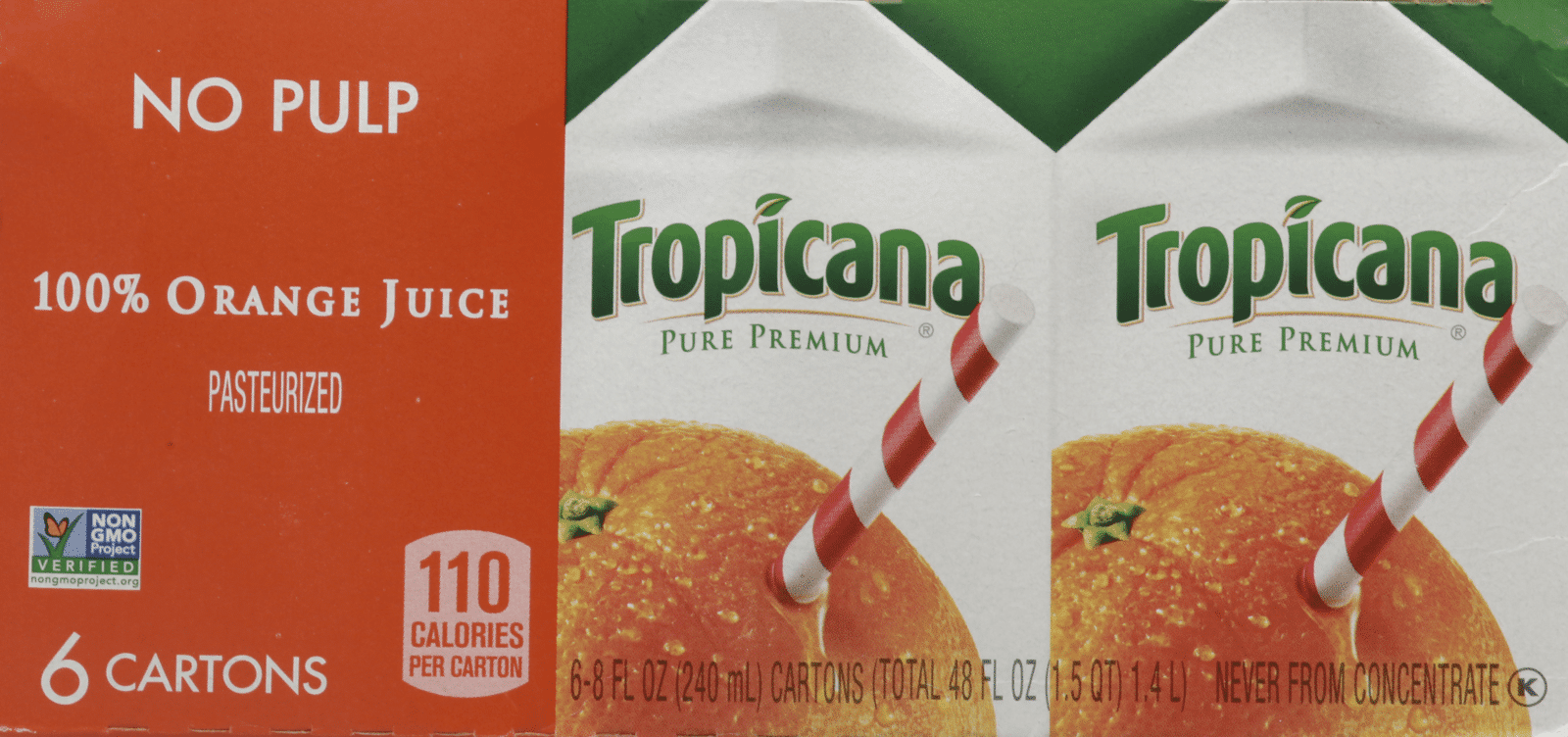 Tropicana 100% Orange Juice No Pulp