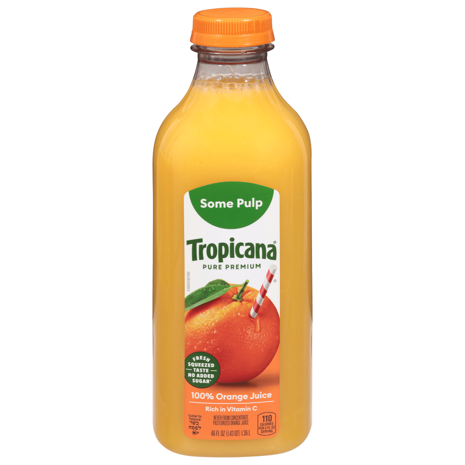 Tropicana Pure Premium 100% Juice Orange Some Pulp