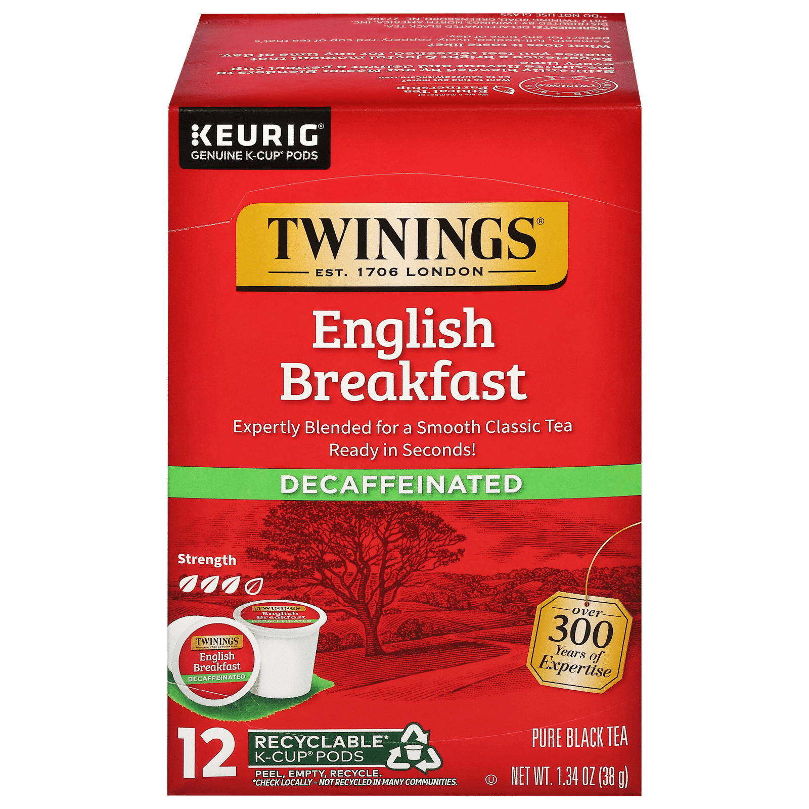 Twinings English Breakfast Black Tea Bags Decaffeinated