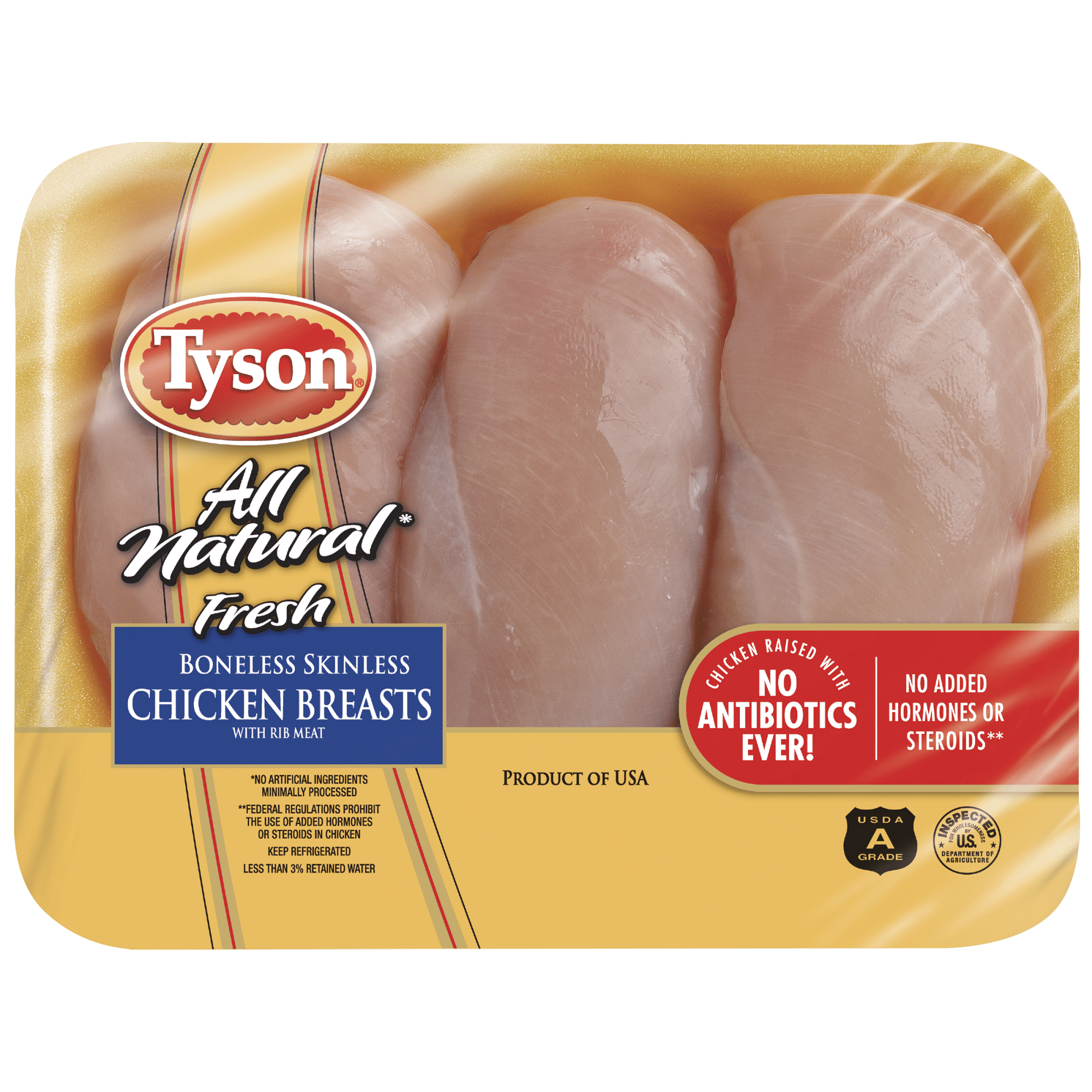 Tyson All Natural* Fresh Boneless Skinless Chicken Breasts