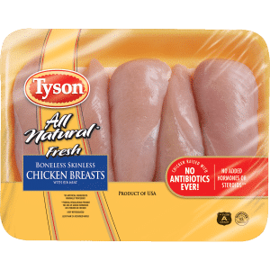 Tyson All Natural* Fresh Boneless Skinless Chicken Breasts